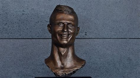 Cristiano Ronaldo Statue Madeira Airport Cristiano Ronaldo Bust Draws Mirth After Madeira