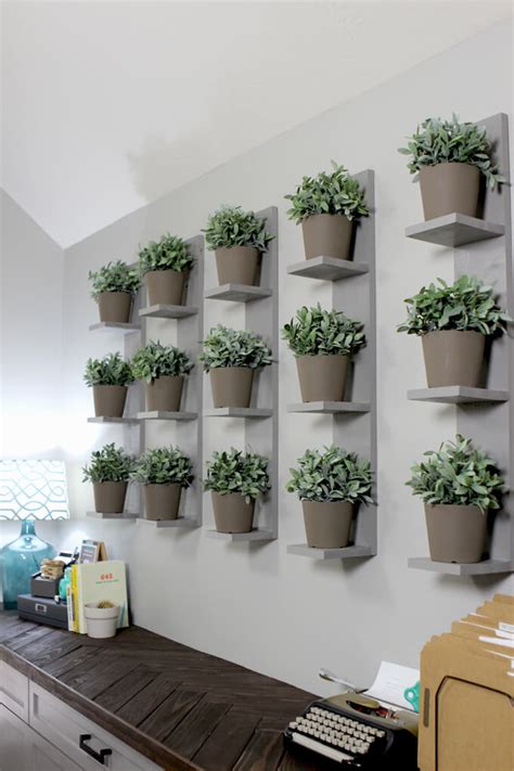 Wall Mounted Plant Shelves Diy Gray House Studio