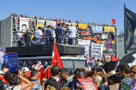 Gezi Park Protests Demonstrators In Taksim Square Editorial