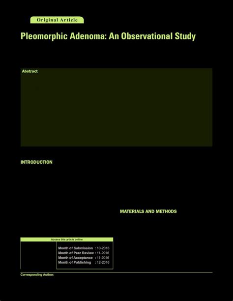 Pdf Pleomorphic Adenoma An Observational Study Pleomorphic Adenoma In Submandibular