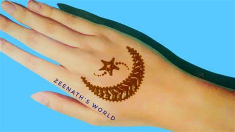Chand Tara Mehndi Design Special Half Moon Mehndi Tattoo चाँद