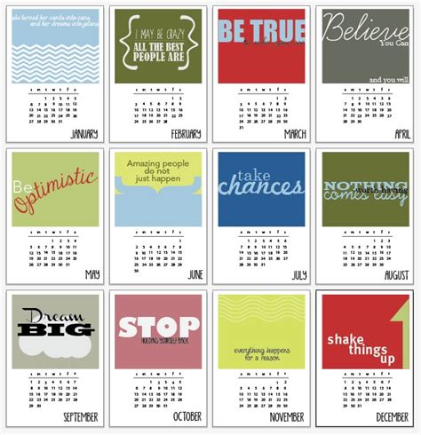 Quotes For Each Month Calendar Quotesgram