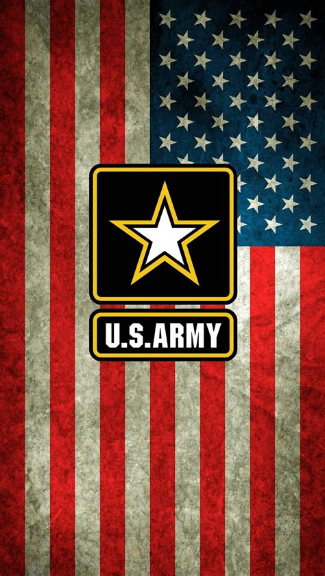 Us Flag W Army Logo Army Wallpaper Military Wallpaper Us Army Logo