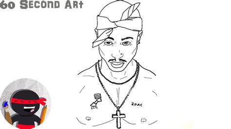 How To Draw Tupac Easy Step By Step Tutorials For Beginners Youtube