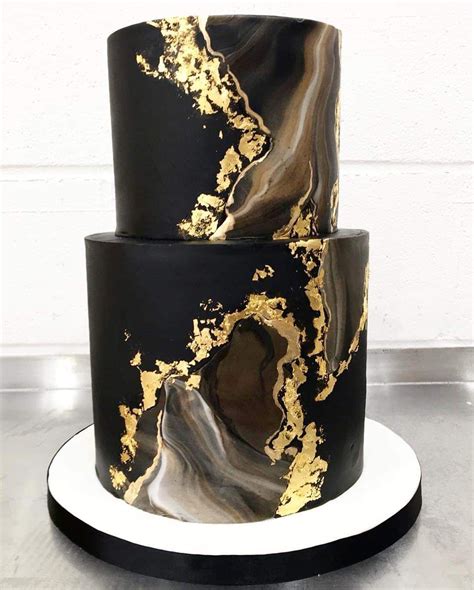 Black And Gold Birthday Cake Black And Gold Cake Birthday Cake For Him Th Birthday Cake