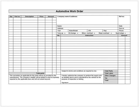 Maintenance Work Order Tracking Template Excel ~ Addictionary