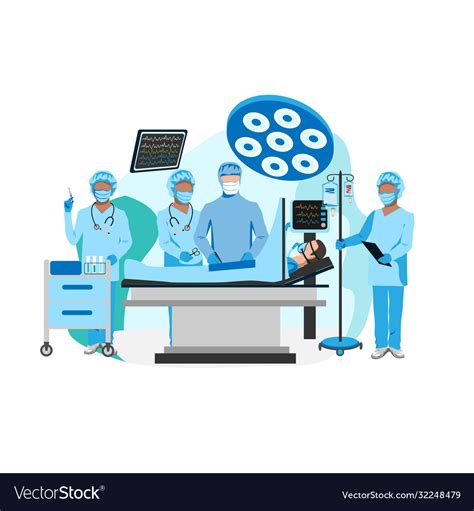 Surgery In Operating Room Royalty Free Vector Image
