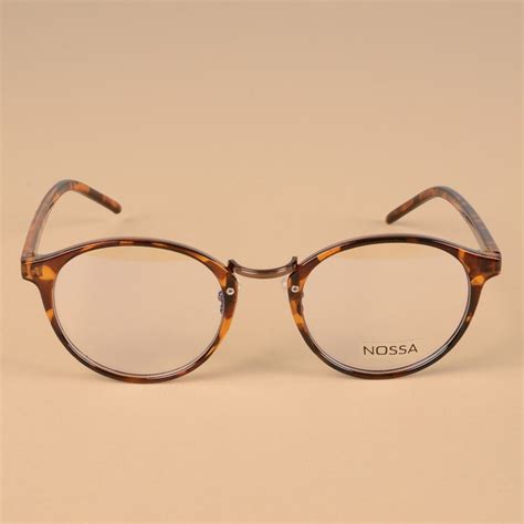 Trendy Plastic Eyeglasses Frames Women Classic Optical Glasses Round Frame Clear Lens Men