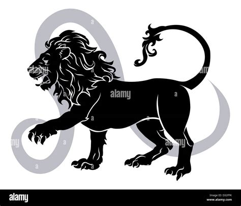 Illustration Of Leo The Lion Zodiac Horoscope Astrology Sign Stock
