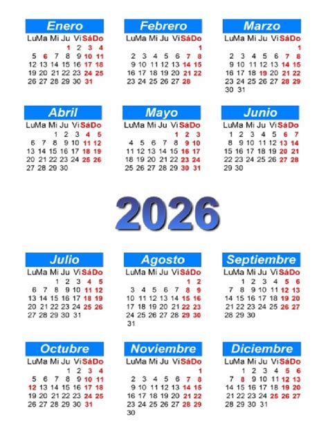 Calendario 2026 Pdf