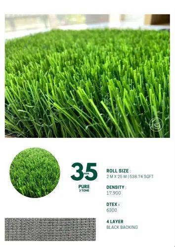 35 Mm Pure Green Artificial Grass Turf At Rs 120sq Ft Surat Id