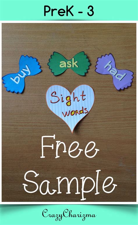 Freebie This Free Sight Words Activities Resource Contains 12 Sight