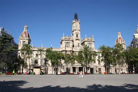 Valencia Spain Front View Of The City Hall