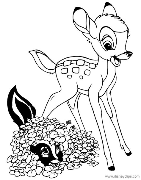 Coloring sheets on bambi are an excellent way to help children enjoy the art. Bambi Coloring Pages (4) | Disneyclips.com