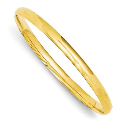 Buy 14k Gold 5 Mm Oversize High Polished Hinged Bangle Bracelet Apmex