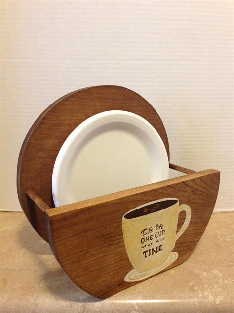 Paper Plate Holder Holder For Plates Paper Plates Wooden Plate
