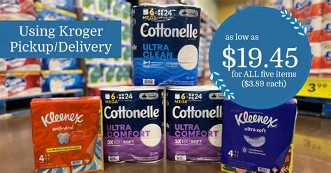 hot deal on cottonelle and kleenex with kroger pickup delivery pay as low as 3 89 each kroger