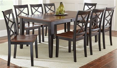Grindleburg light brown round dining room set. Rani Two Tone Extendable Rectangular Dining Room Set from ...