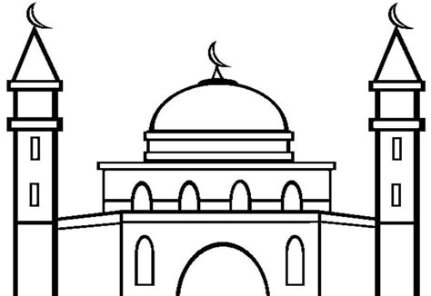 Mewarnai Gambar Masjid Anak Paud Kumpulan Gambar Mewarnai Masjid