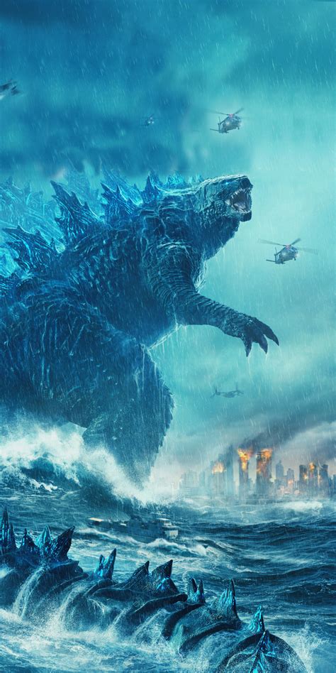 Godzilla (ゴジラ gojira) is a kaiju that appeared in the 2000 godzilla film, godzilla vs. 1080x2160 Godzilla 2019 One Plus 5T,Honor 7x,Honor view 10 ...