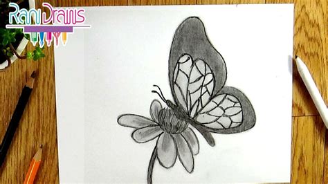 Cómo Dibujar Una Mariposa Con Lápiz Paso A Paso Youtube