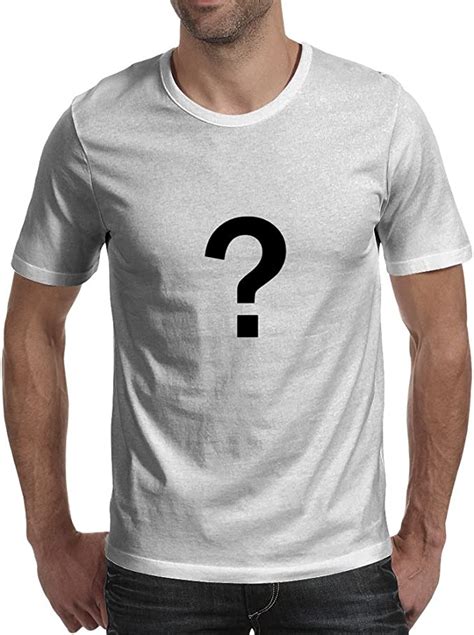 Question Mark Mens T Shirt White Medium Amazonca Clothing
