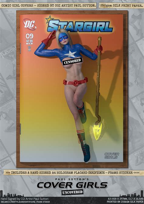 Stargirl Courtney Whitmore Nude Pin Up Cover Girls Uncovered Sexy Dc Superhero Comic Cover