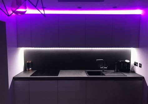 I picked up a couple of phillips light strip packs that were on sale, and i am looking for ideas on how to navigate the microwave oven that divides the cabinets under which i want to install the light strips. Hue Kitchen Lightstrip Installation - Hue Home Lighting