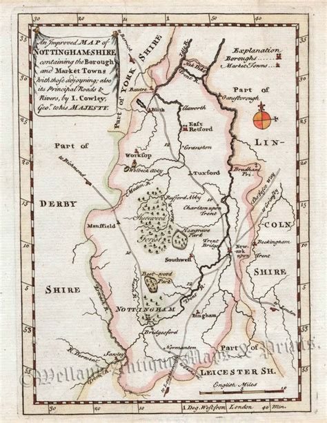 Nottinghamshire Maps Archives Welland Antique Maps
