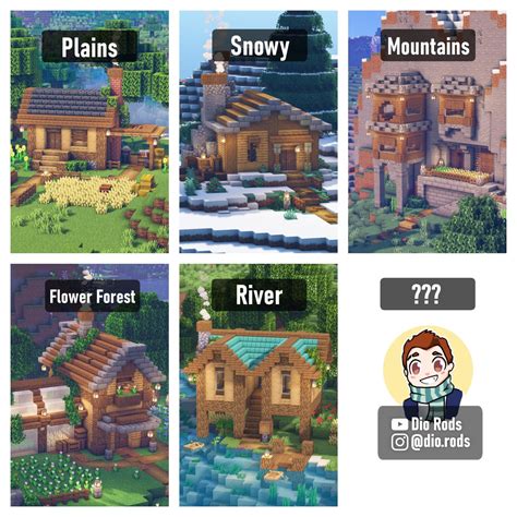 Dios Things Minecraft Starter Houses 1 Per Biome