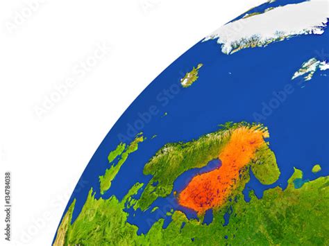 Country Of Finland Satellite View Buy This Stock Illustration And