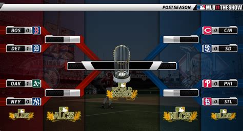 I will update with a new video very s. 2011 MLB Playoff bracket from MLB11 The Show - SportsLogos.Net News