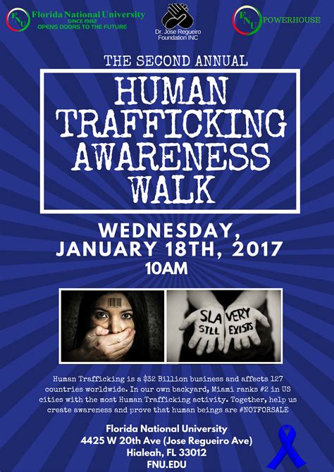 Second Annual Human Trafficking Awareness Walk 011817 Florida