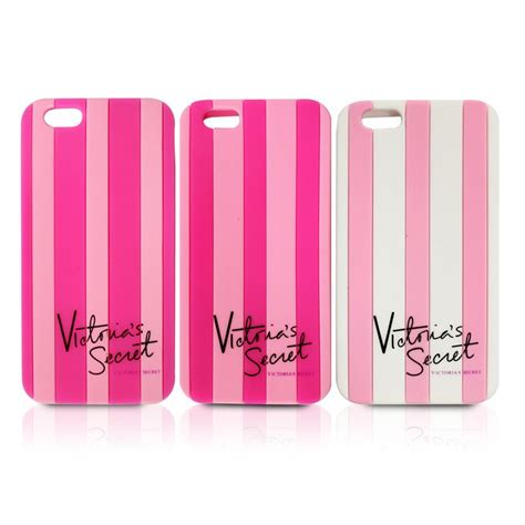 Victorias Secret Pink Soft Silicon Stripe Case Cover For Iphone 6