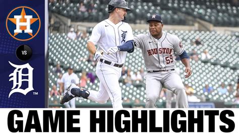 Astros Vs Tigers Game 1 Highlights 62621 Mlb Highlights Win