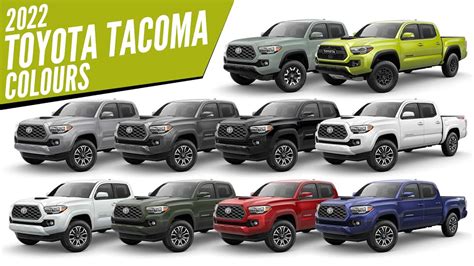 2022 Toyota Tacoma All Color Options Images Autobics Youtube