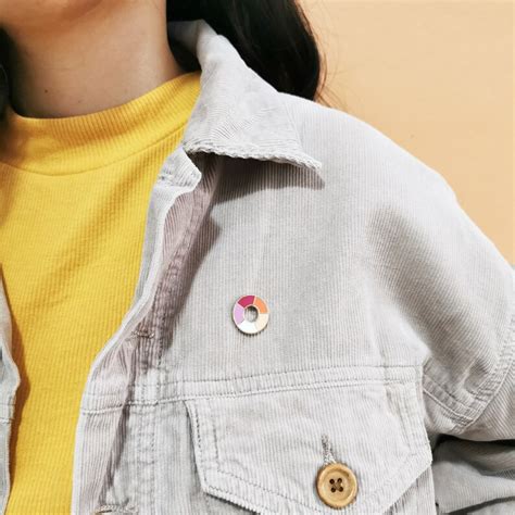 Lesbian Pin Pride Pin Circle Pin Minimalist Lesbian Pin Etsy