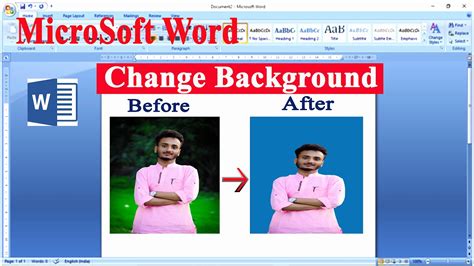 How To Remove And Change Photo Background In Ms Word Change Background