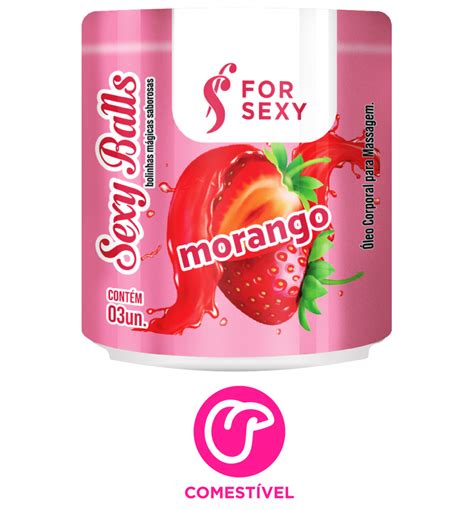 Beth Lingerie And Sex Shop Sexy Balls Morango Bolinha ComestÍvel Kit 4 Frascos