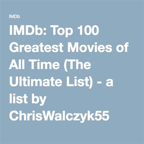 Get out isn't just one of the best horror movies of the last few years, but one of the best movies of the 2010s overall—it made jordan peele into a household name and a force in hollywood for. IMDb: Top 100 Greatest Movies of All Time (The Ultimate ...