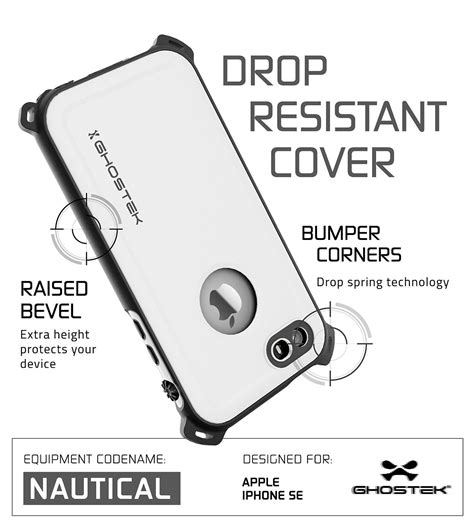 Iphone Se5s5 Waterproof Case Ghostek Nautical Black Series
