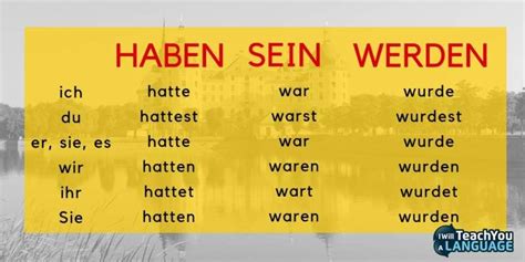 Conjugation Of 3 Irregular German Past Simple Verbs Learn German German Grammar German Verb