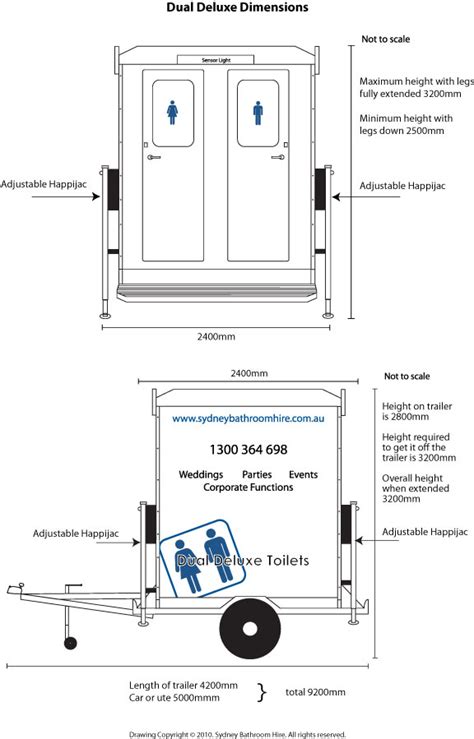 Dual Deluxe Toilets Specifications At Sydney Bathroom Hiresydney