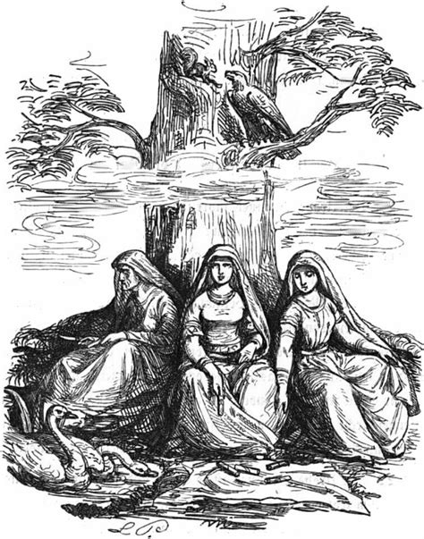 Nornene Under Yggdrasil Ludwig Pietsch 1865 Ymir Wyrd Sisters