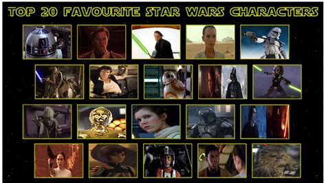 My Top 20 Favourite Star Wars Characters By Thetrainmrmenponyfan On