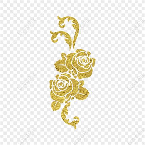 Golden Rose Pattern PNG Hd Transparent Image And Clipart Image For Free Download Lovepik