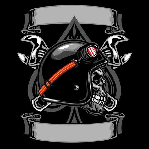 Skull Of Biker With Spade And Crossed Wrench 21521814 Vector Art At