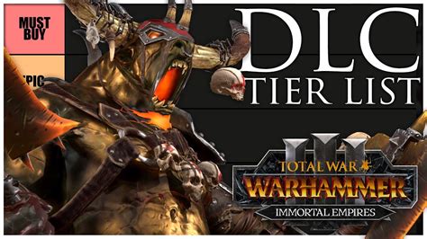 Immortal Empires Dlc Tier List Total War Warhammer 3 Youtube