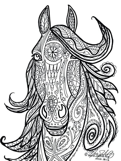 From the mouse to the elephant. Hard Horse Coloring Pages at GetColorings.com | Free ...