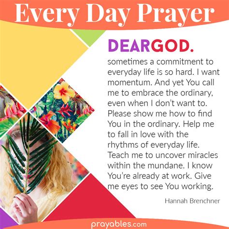Prayer Everyday Life Prayables